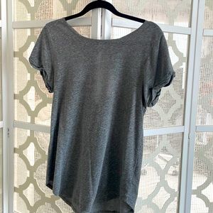 Grey t-shirt with cute back cut-out